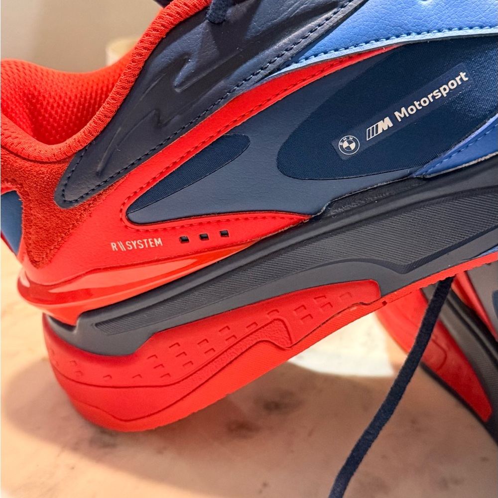 Blue and Red Athletic Sneakers - Picture 2 of 7